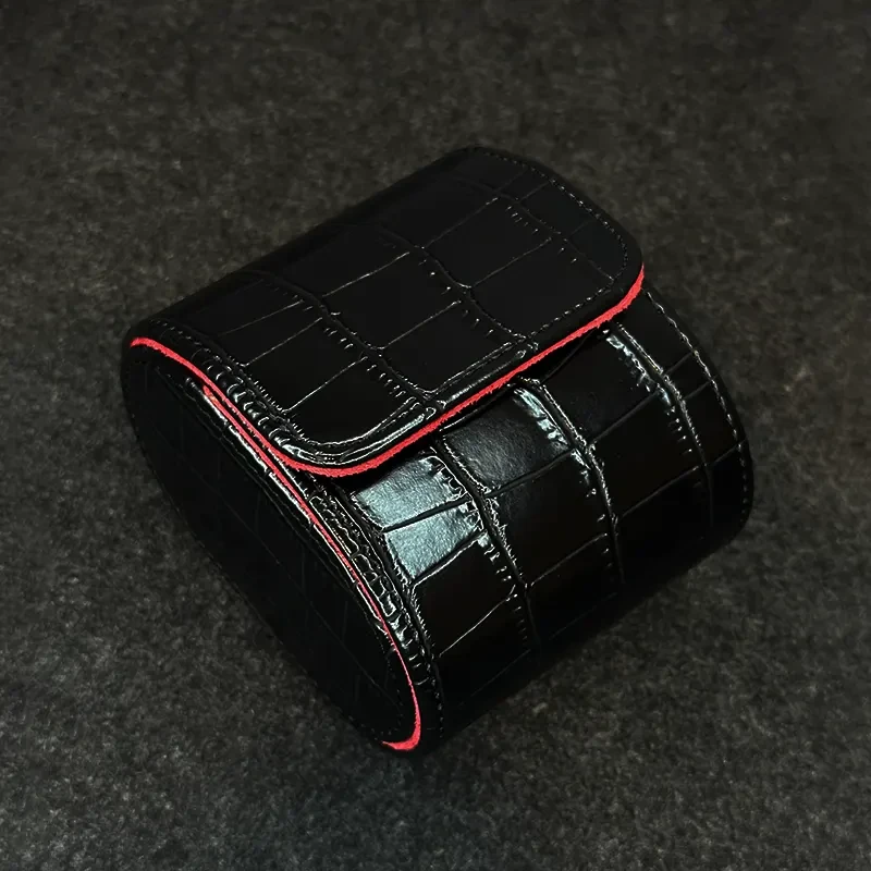 Premium Quality Imported Black Leather Travel Watch Box 1 Slots